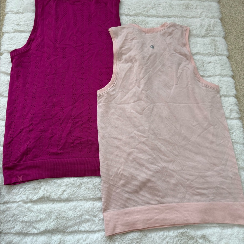 lululemon athletica Muscle Tees in Pink and Purple